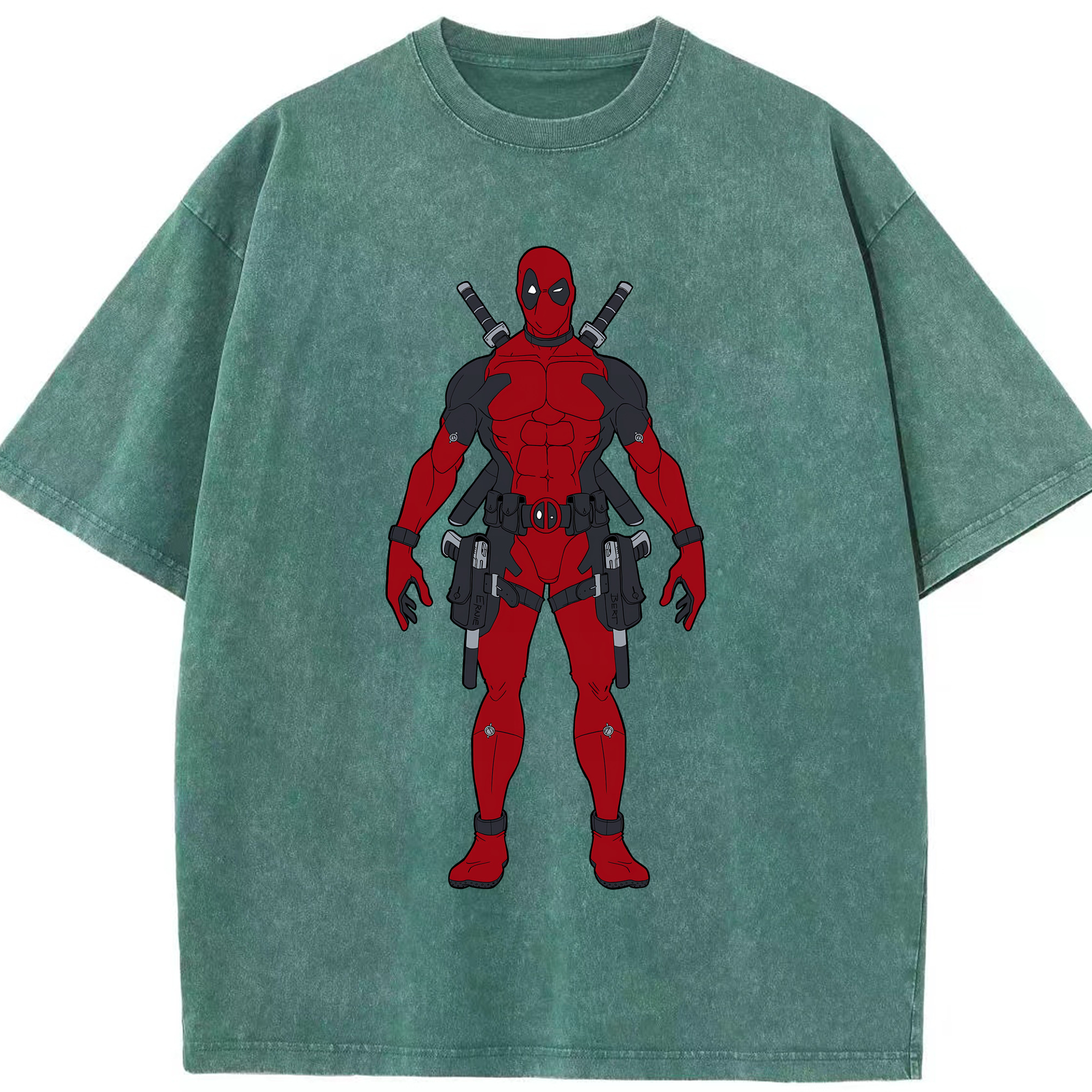 （画像用） Deadpool デッドプール 綿100% ヴィンテージ風 半袖Tシャツ（フロントプリント）